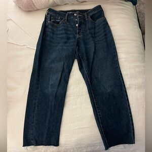 Old Navy Relaxed Fit Dark Blue Crop Jeans
